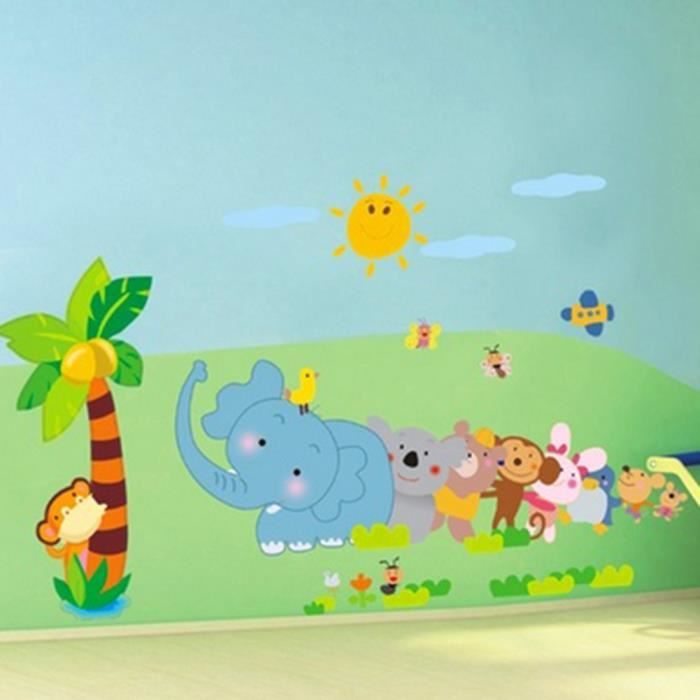 Mignon Dessin Anime Foret Animaux Arbre Elephant Sticker Mural Enfants Chambre Decor Autocollant Achat Vente Stickers Soldes Sur Cdiscount Des Le 20 Janvier Cdiscount