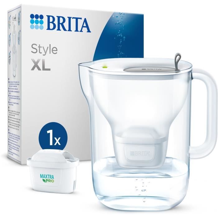 Carafe filtrante BRITA Style Capacité dont d'eau filtrée 1 Cartouche Maxtra Pro All In 1 incluse