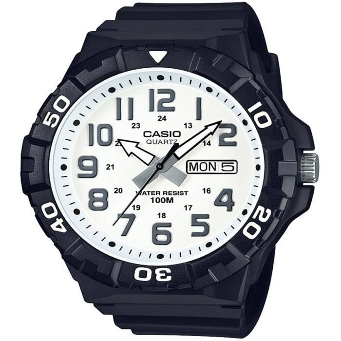 Casio Montre de plong e casio pour homme cadran blanc 1D8CWL
