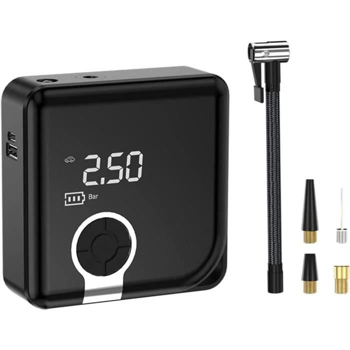 Gonfleur CO2 Pour Vélo – 160 Psi, 68 G, Alu, Avec Support, Sangle, Aiguille, Pour Route Et VTT