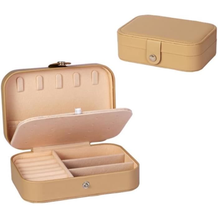 Boite Bijoux Boîte à Bijoux SONGMICS 4 Plateaux - Organisation Range Bijoux Couvercle Verre | Noir Élégant 28x17cm Présentoir Colliers Boucles D'oreilles