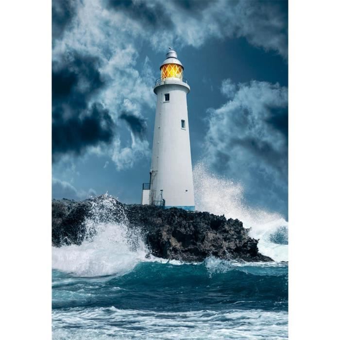 Puzzle - CLEMENTONI - Phare dans la tempête - 1000 pièces - 70 x 50 cm - Multicolore