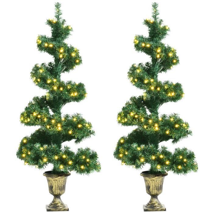 Arbre De Noël Artificiel Inversé Noir 180 Cm - 270 Lumières LED Violettes, Décor Halloween - 1