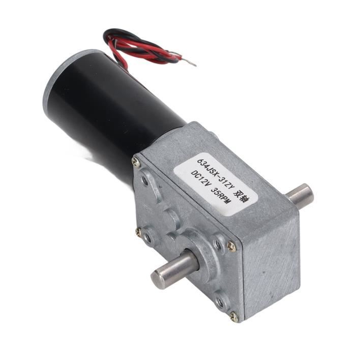 Moteur Réducteur DC 12V - Couple élevé, 5 Vitesses (15 à 200 Tr/min), Tout Métal, Pour Coffres-forts, Machines Publicitaires