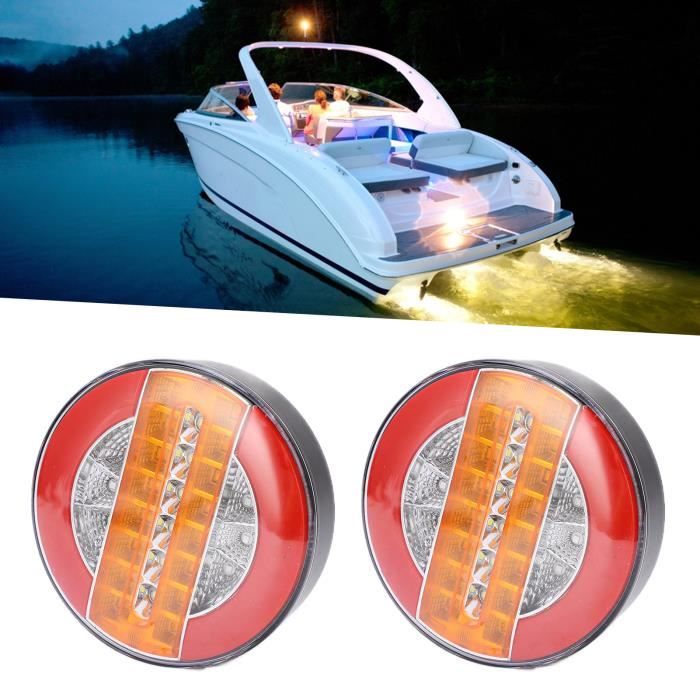 Feux Arrière 24V 131 LED Stop Clignotant Remorque étanche Générique Feu Arrière De Voiture LED Pour Feux Pour Arrière De Remorque Feux Arrière LED 24V 131 LED Pour Remorque Camion 2 Pièces