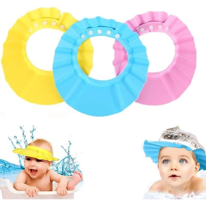 2 Chapeaux De Douche Bébé XUZOPIM - Protection Yeux/Oreilles | Modèles Poisson Et Ours | EVA Imperméable