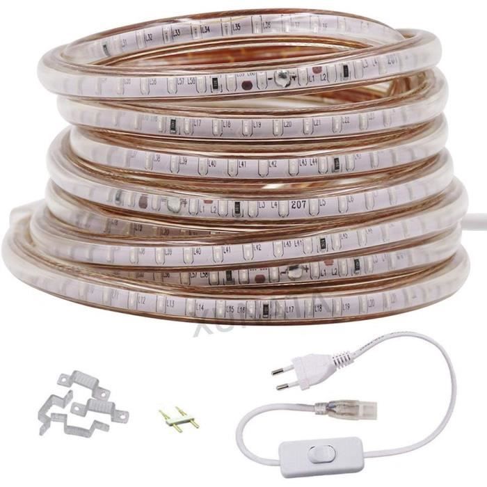 Ruban à LED, Bande LED, Lumineux Bandeau Led 220v, 5050 IP65 Etanche Bande  Strip Led, Blanc Froid (3m) : : Bricolage