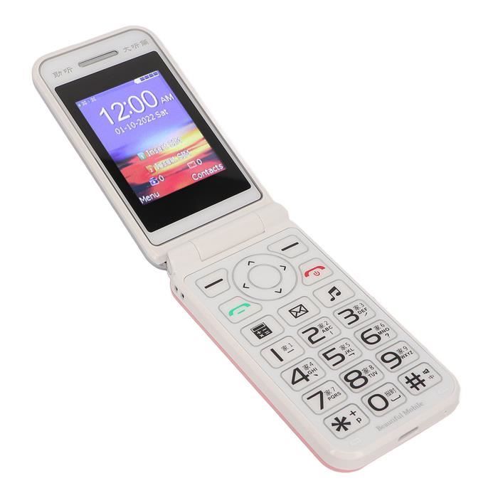HEN--2G Téléphone à écran 2 N509 2G Téléphone à clapet débloqué Double SIM Téléphone telephonie telephone Prise Prise UE rose