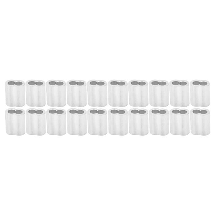 100 Manchons Sertissage Ovale Aluminium 0.5mm - Fixation Câble Jardin Clôture