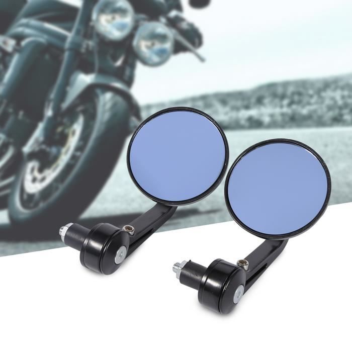SUP Universal Round Moto Arrière Vue Guidon Extrémité Rétroviseurs (Matériaux: aluminium, verre) 130081