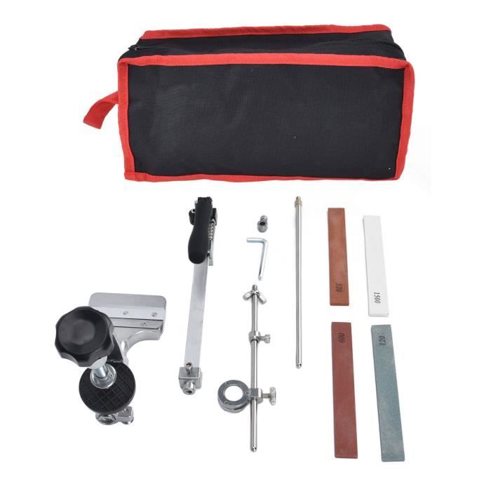 Kit D’Affûtage Couteaux Professionnel – 12 Pierres Diamant + Angle Précis 15-30° – Portable Ou Fixe