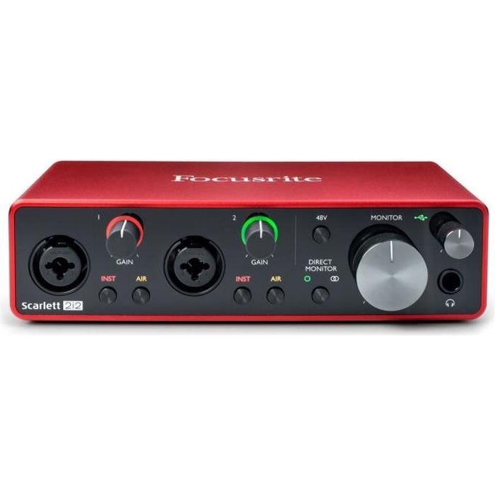 Focusrite Scarlett3 2i2 Interface Audio Usb 2 In 2 Out Usb C Cdiscount Tv Son Photo