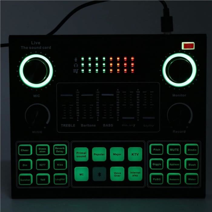 Geekria Mélangeur Audio RVB Pour Streaming Et Gaming - Interface XLR Avec Effets Et Contrôles