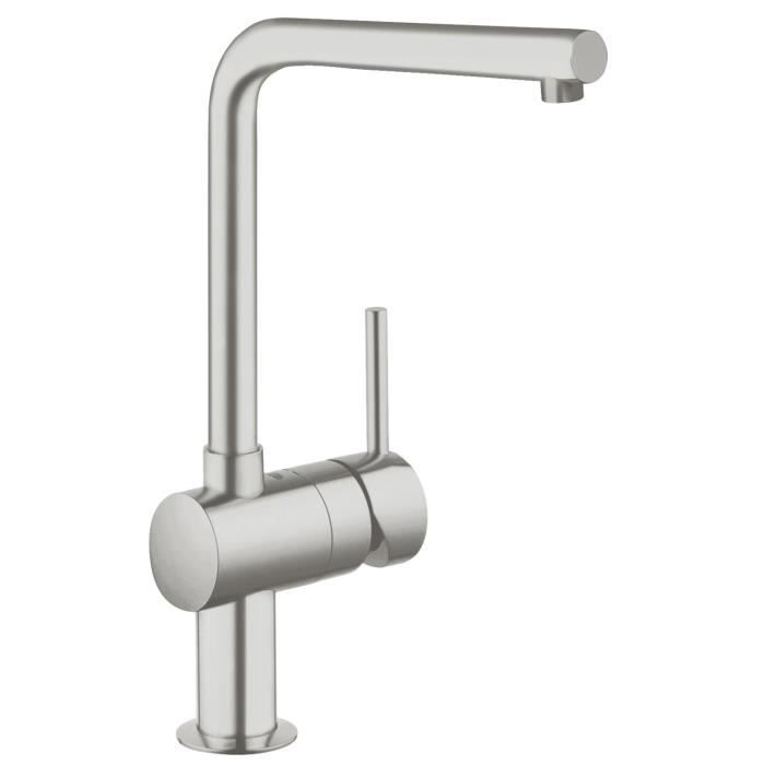 Grohe Robinet De Cuisine Minta Plage De Rotation De 0o 150o 360o Supersteel Bec En L 31375dc0 Import Allemagne Achat Vente Robinetterie De Cuisine Grohe Robinet De Cuisine Cdiscount