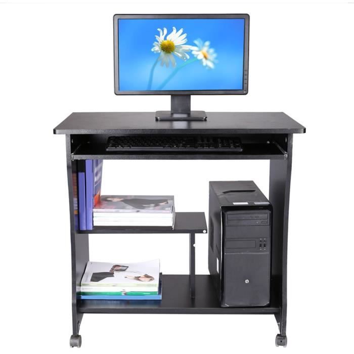 80cm Bureau Informatique Table D Ordinateur Pr Clavier Tablette