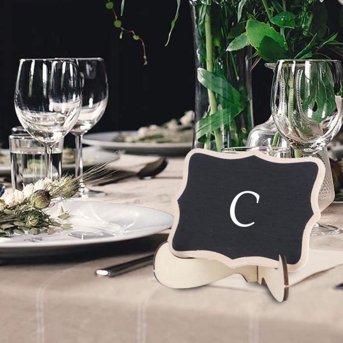 10 Mini Tableaux Noirs En Cœur Avec Support - Ardoises Message Déco Pour Fêtes, Mariages, Restaurants