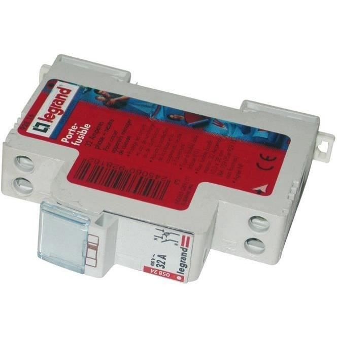 LEGRAND Porte-fusible Lexic unipolaire + neutre - 32 A