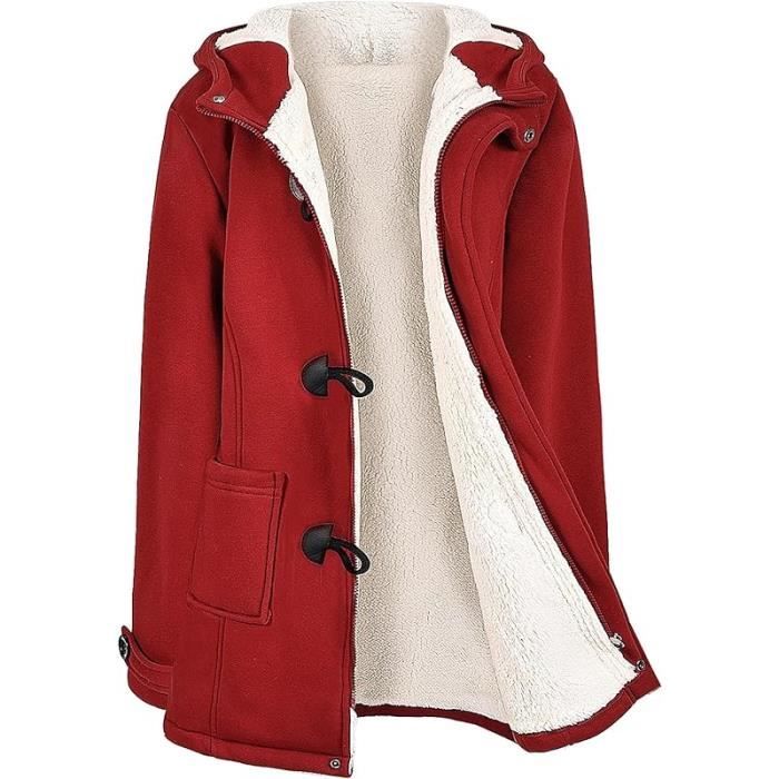 Amropi Survêtement D'hiver Chaud Avec Doublure En Polaire Pour Femme - Veste Et Pantalon à Capuche Avec Fermeture éclair, Café, S - 3
