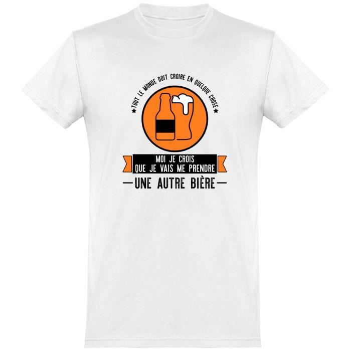 tee shirt homme humour | Cadeau imprimé en France | 100% coton, 185gr | une autre bière