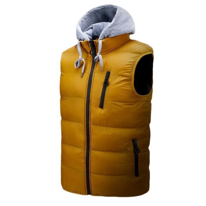 Gilet Sans Manches Homme Matelassé Ultra Léger - Coupe Regular, Avec Capuche Et Fermeture éclair - Pour Sport Ou Quotidien - 13