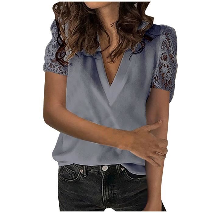 Chemise Tank En Dentelle GAP Pour Femme - Taille M - Gris - Doublée - Très Bon état