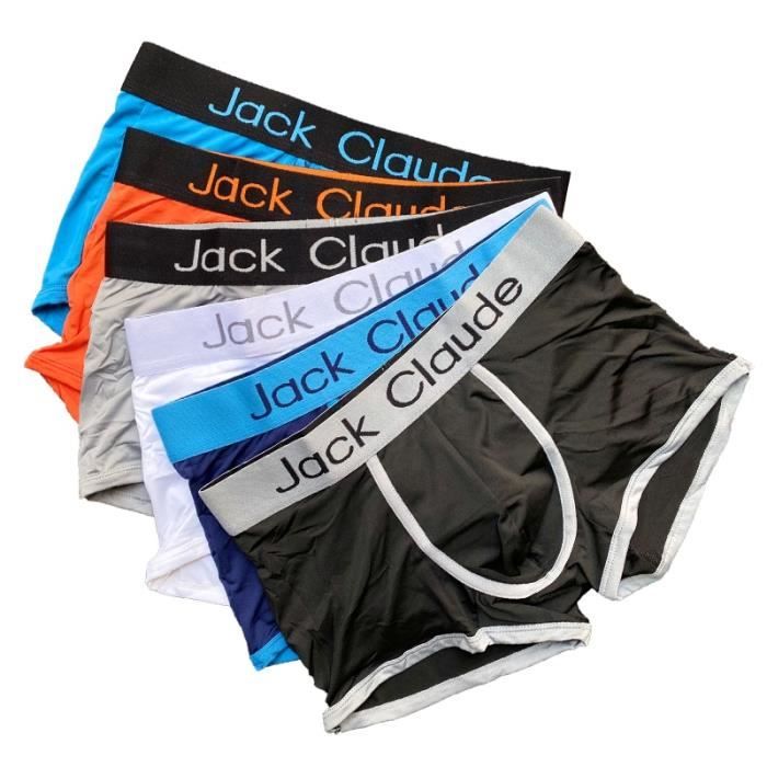 Sousvêtement,Lot de 6 Boxers Sexy pour Homme, sous vêtements masculins, Slip, Design convexe en