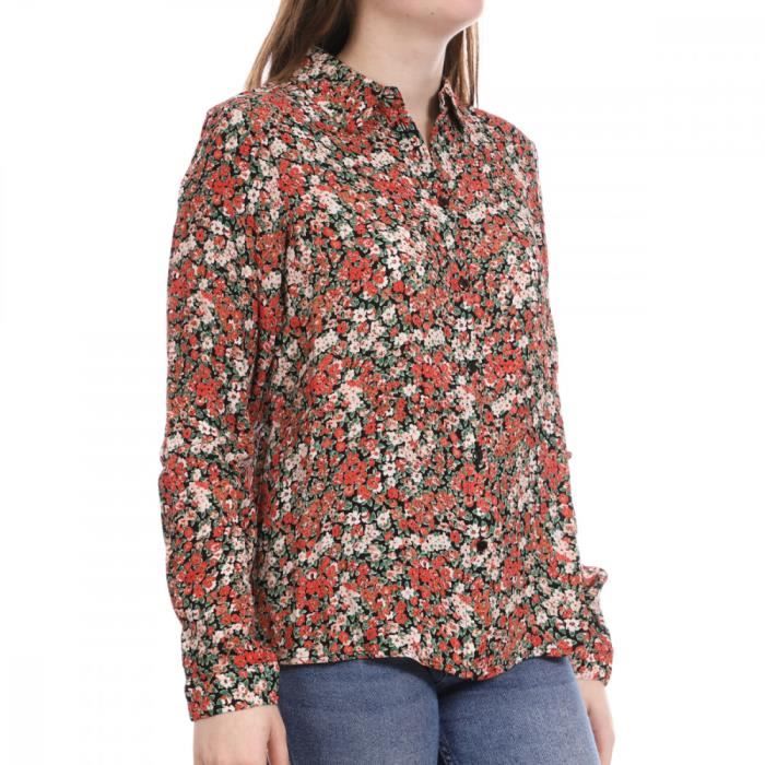 Chemise à fleurs Rouge Femme Vila Kulas Manches longues
