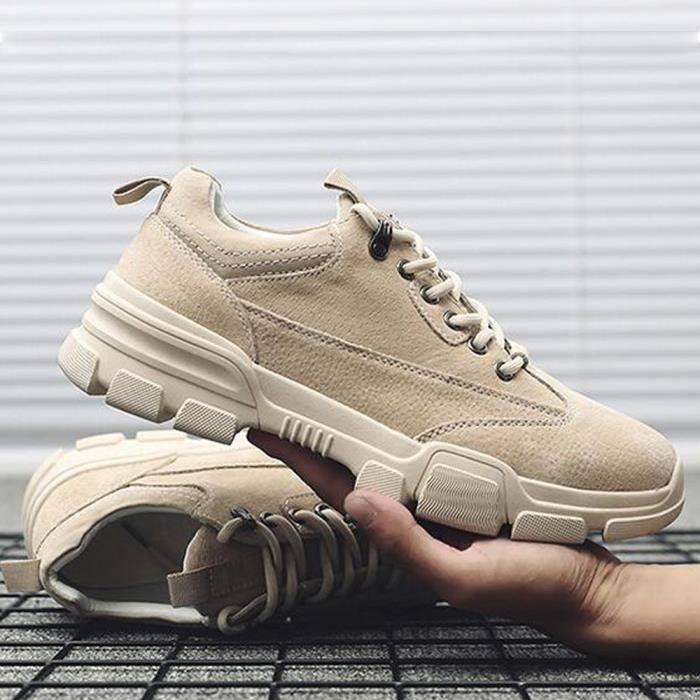 Basket homme beige outlet