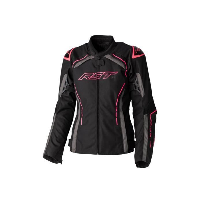Veste moto femme hot sale rose