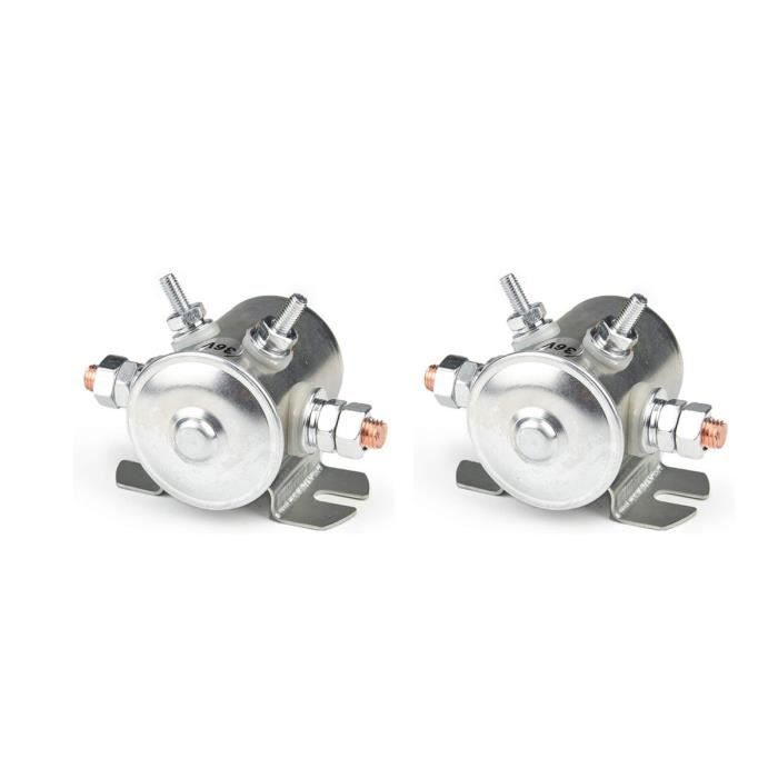 Relais Solénoïde à Usage Continu Max 300 A 12 V 4 Bornes Pour Voiturettes De Golf Treuil Robuste Marine En Ruée SPST 12 V DC 12 V Relais Solénoïde Nickelé
