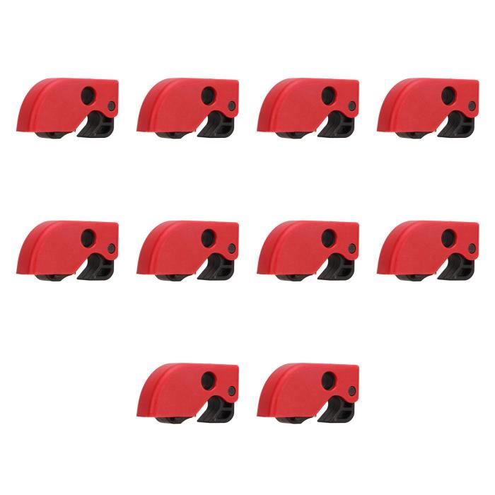 Sécurité Industrie Chimie Kit De 10 Dispositifs De Verrouillage Pour Disjoncteurs - Sécurité Électrique Anti-Électrocution - Nylon Renforcé - Pour Industrie Et Usage Professionnel Dispositif Verrou Nylon