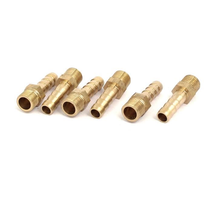 2 Raccords En Laiton Pour Tuyaux 8mm-6mm - Connexion Droite De Type Barbillon - Marque Uxcell