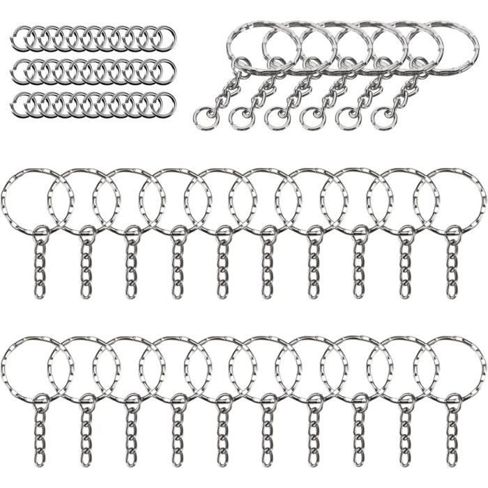 Lot De 30 Anneaux Porte-clés En Acier Inoxydable - Longueurs 12/15/20/25 Cm - Multifonctions