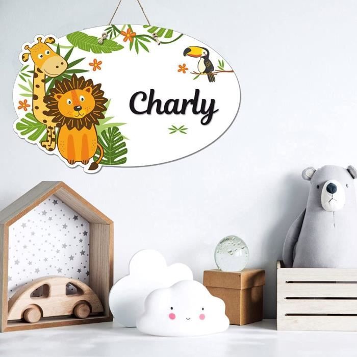 Plaque De Porte Personnalisée Plexi Renard - Décoration Chambre Enfant Avec Prénom