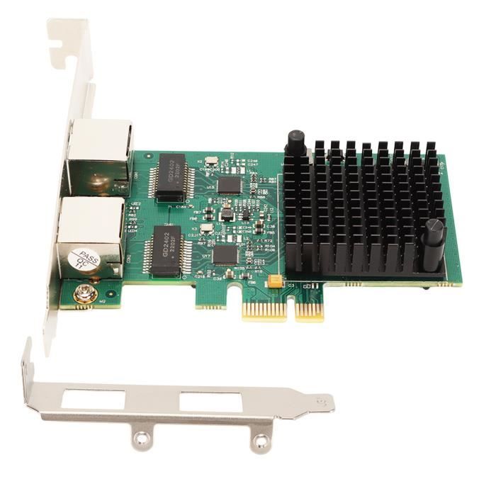 Carte Réseau PCIe Gigabit Ethernet RJ45 - Adaptateur LAN 10/100/1000Mbps Pour PC Bureau