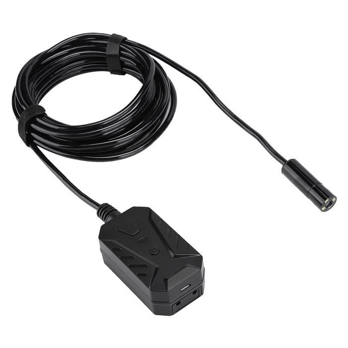 Endoscope WiFi HD 1600x1200P Avec Câble Semi-Rigide - Caméra D'Inspection 8mm IP68 - Pour Android, IOS, PC