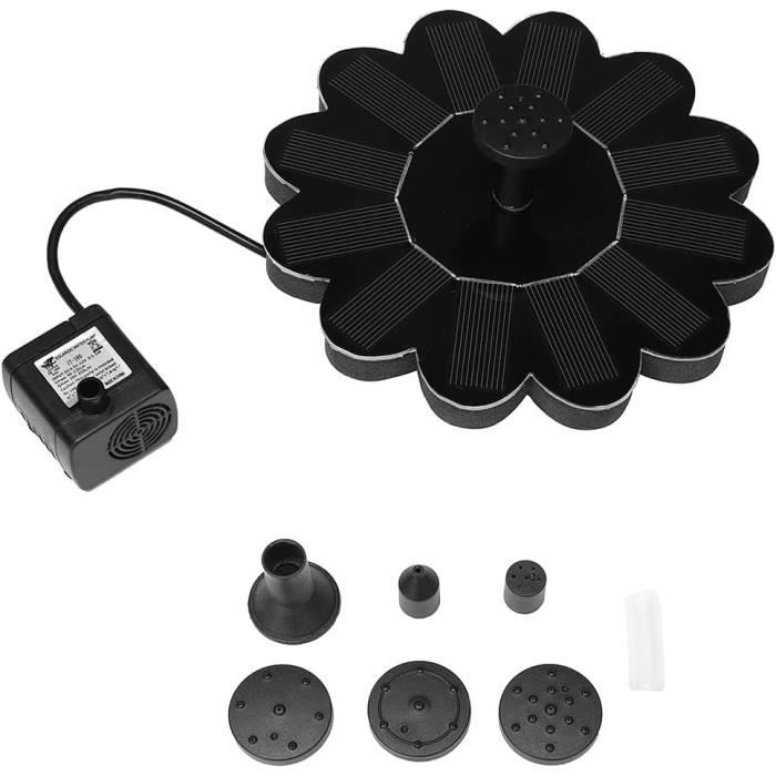 Fontaine Solaire Pour Bain D'oiseaux - Pompe à Eau 7V 1,4W - Parfait Pour Jardin, étang Ou Bassin Décoratif