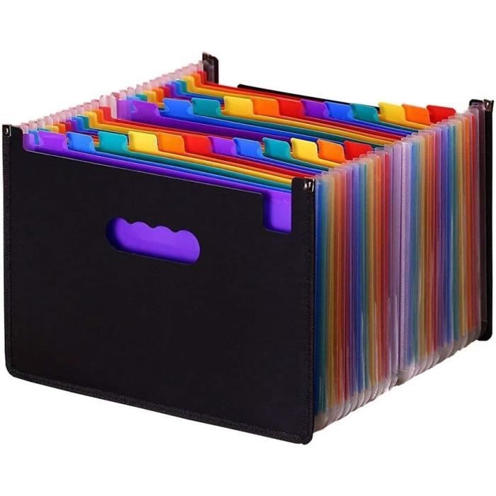 Souvik Trieur 12 Colorés Compartiments A4 avec Étiquettes Trieur