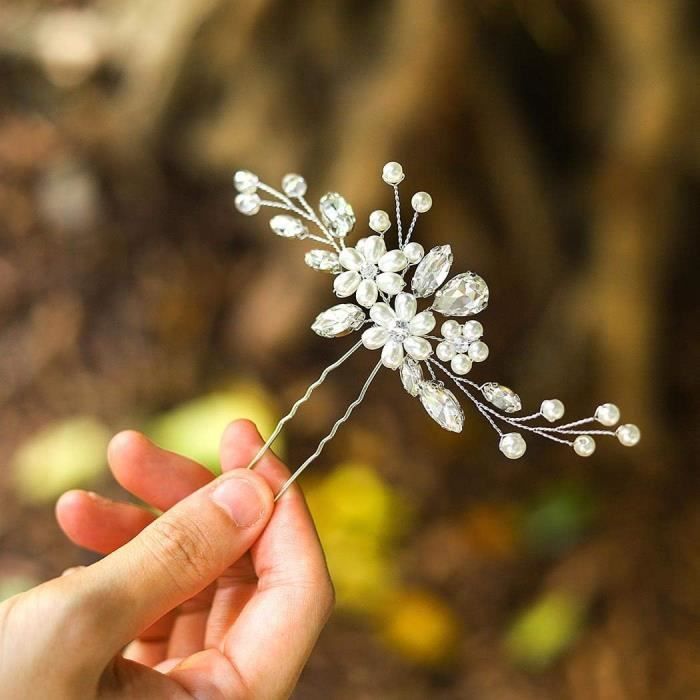 Epingle A Cheveux Mariage Pince Chignon Mariage Epingle Cheveux Fleur Strass Mariee Fleur Epingles Accessoires De Cheveux Pou H9 Cdiscount Au quotidien