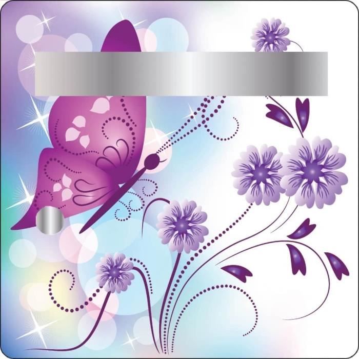 Stickers Boîte Aux Lettres Papillons Et Orchidée - 30x30cm - ADS B259