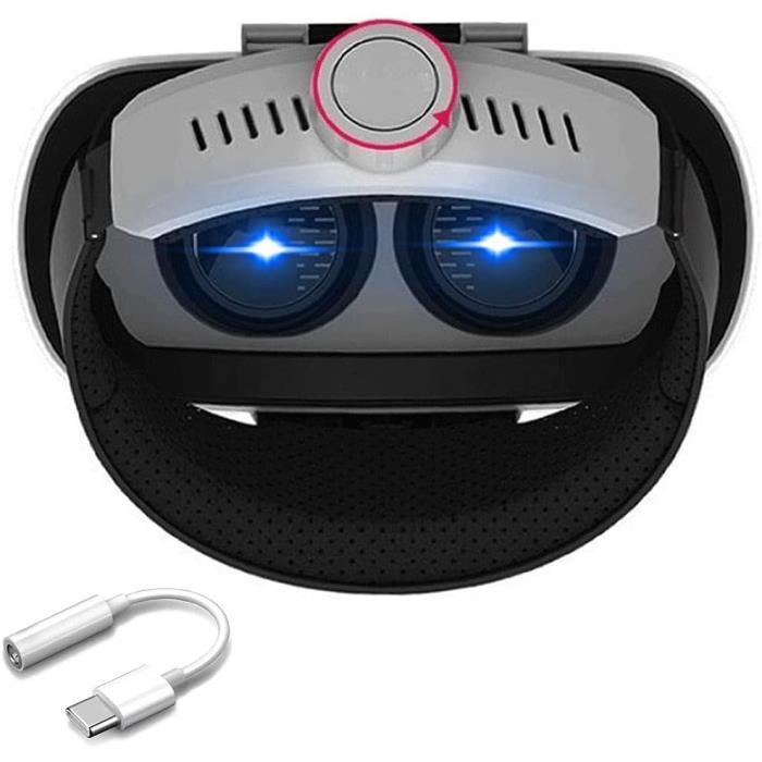 Casque Réalité Virtuelle VR 3D Pour Smartphone - Compatible IPhone & Android 4,7" à 7" - Image 2K HD, Champ Vision 120° - Avec Télécommande (Noir)