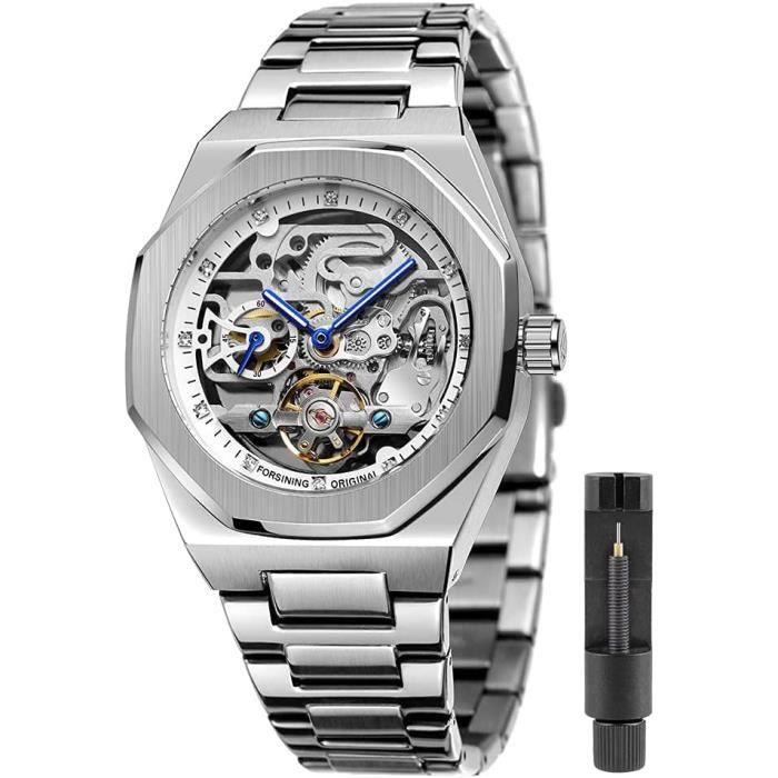 Montre Automatique Design En Argent Pour Homme - Neuf Sans étiquette - Étanche