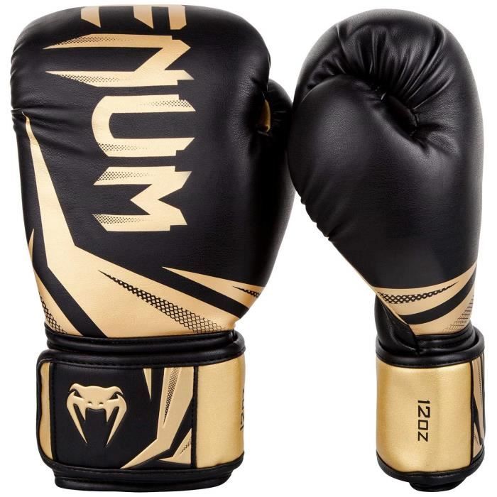 Gants de boxe en cuir Buffalo noir 12oz - Sport