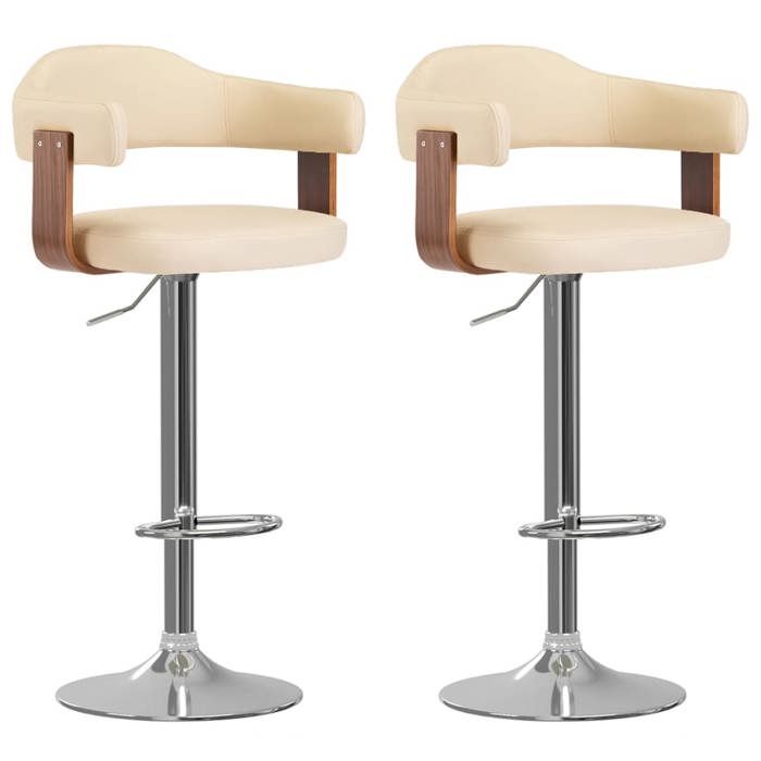 vidaXL Lot de 2 Tabourets de Bar Chaise de Pub Siège de Bistrot Meuble de Salle à Manger Cuisine Salon Maison Intérieur 327335