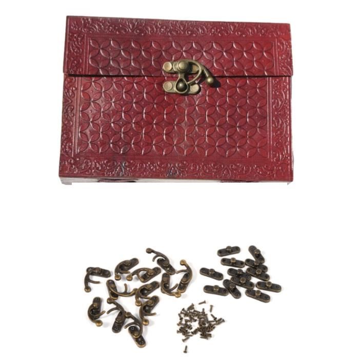 Serrure Moraillon 5 ensembles loquet moraillon alliage antique boîte à