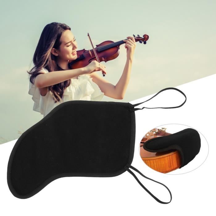 4 / 4-4 / 3 violon menton épaulière noir flanelle pad protecteur accessoires d'instruments de musique-QIW