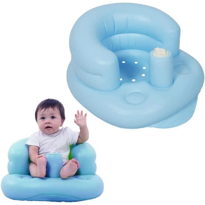 Siège Bébé Gonflable IOPJLK Avec Pompe Intégrée - Pour Bébés 3 Mois+ - Support Apprentissage Assis