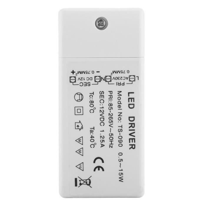 Transformateur LED 12V - Alimentation Pour Bande LED, Plafonnier, Driver DC 100-240V