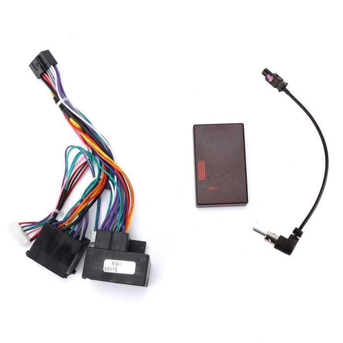 Kit de câblage d'installation Adaptateur de faisceau de câbles Audio pour câble d'alimentation de voiture avec
