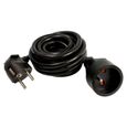 Rallonge électrique ZENITECH 5m - câble HO5VVF - 3G1.5 - Noir-1